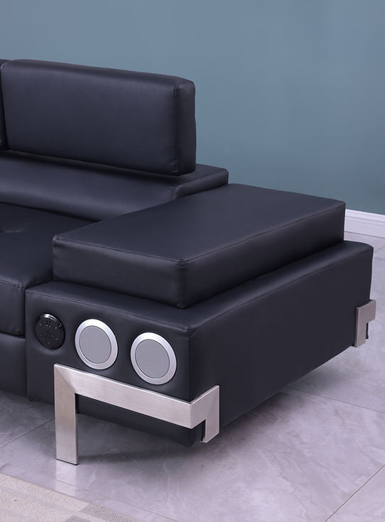 Magic (LED & Speaker) Black Sectional by New Era Innovations at Eve Furniture