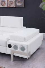 Magic (LED & Speaker) White Sectional by New Era Innovations at Eve Furniture