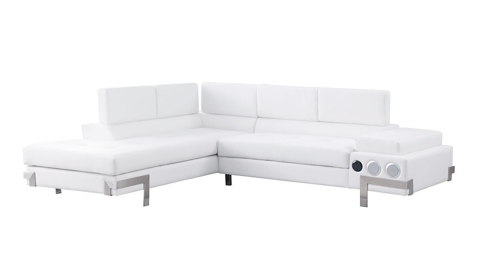 Magic (LED & Speaker) White Sectional by New Era Innovations at Eve Furniture