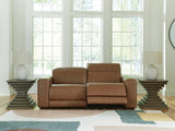 Magic Man Caramel 2-Piece Power Reclining Loveseat by Ashley at Eve Furniture