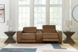 Magic Man Caramel 2-Piece Power Reclining Loveseat with Console by Ashley at Eve Furniture