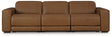 Magic Man Caramel 3-Piece Power Reclining Sectional Sofa by Ashley at Eve Furniture