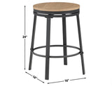 Magnolia 24″ Backless Counter Stool, Swivel, Set of 2