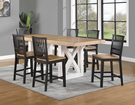 Magnolia 24-inch Height Two-Tone Counter Stool by Steve Silver at Eve Furniture