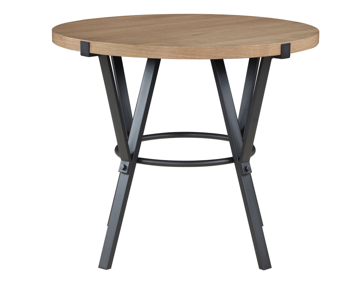 Magnolia 42-inch Round Counter Table, Black and Sand