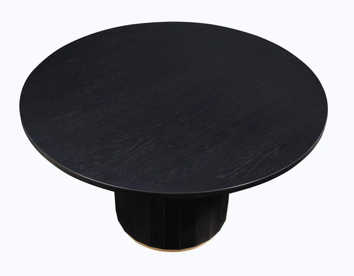 Magnolia 52-inch Round Table, Black by Steve Silver at Eve Furniture