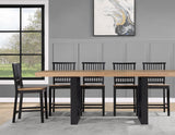 Magnolia 80-96-inch Counter Table w/18-inch Leaf, Black Base by Steve Silver at Eve Furniture