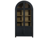Magnolia Black Curio with Weathered Sand Interior by Steve Silver at Eve Furniture