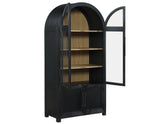 Magnolia Black Curio with Weathered Sand Interior by Steve Silver at Eve Furniture