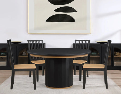 Magnolia Black Round Dining Room Set by Steve Silver at Eve Furniture