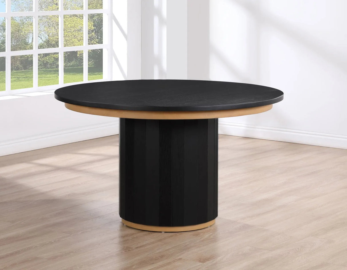 Magnolia Black/Gray Round Dining Room Set by Steve Silver at Eve Furniture