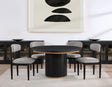 Magnolia Black/Gray Round Dining Room Set by Steve Silver at Eve Furniture