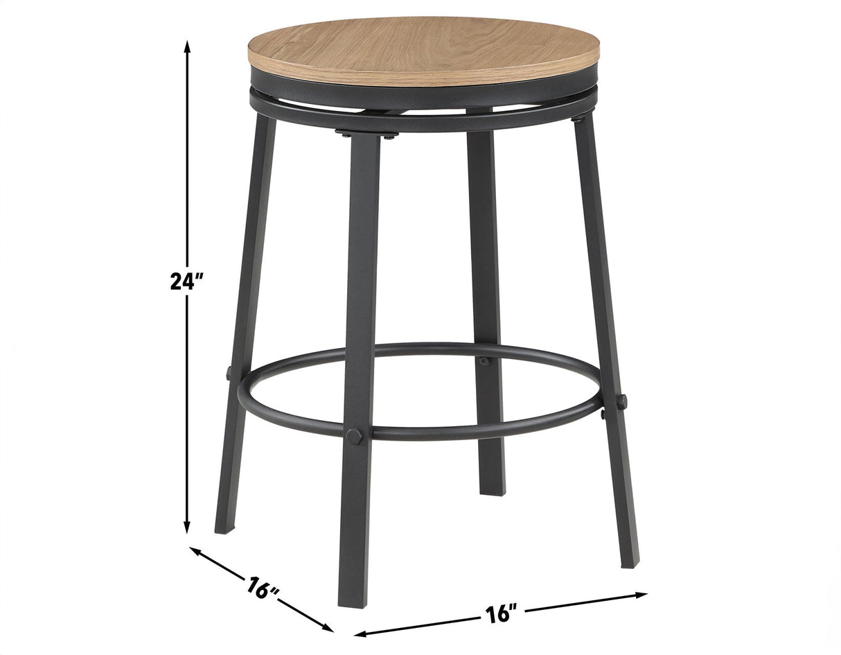 Magnolia Black/Light Sand Round Counter Height Dining Set by Steve Silver at Eve Furniture