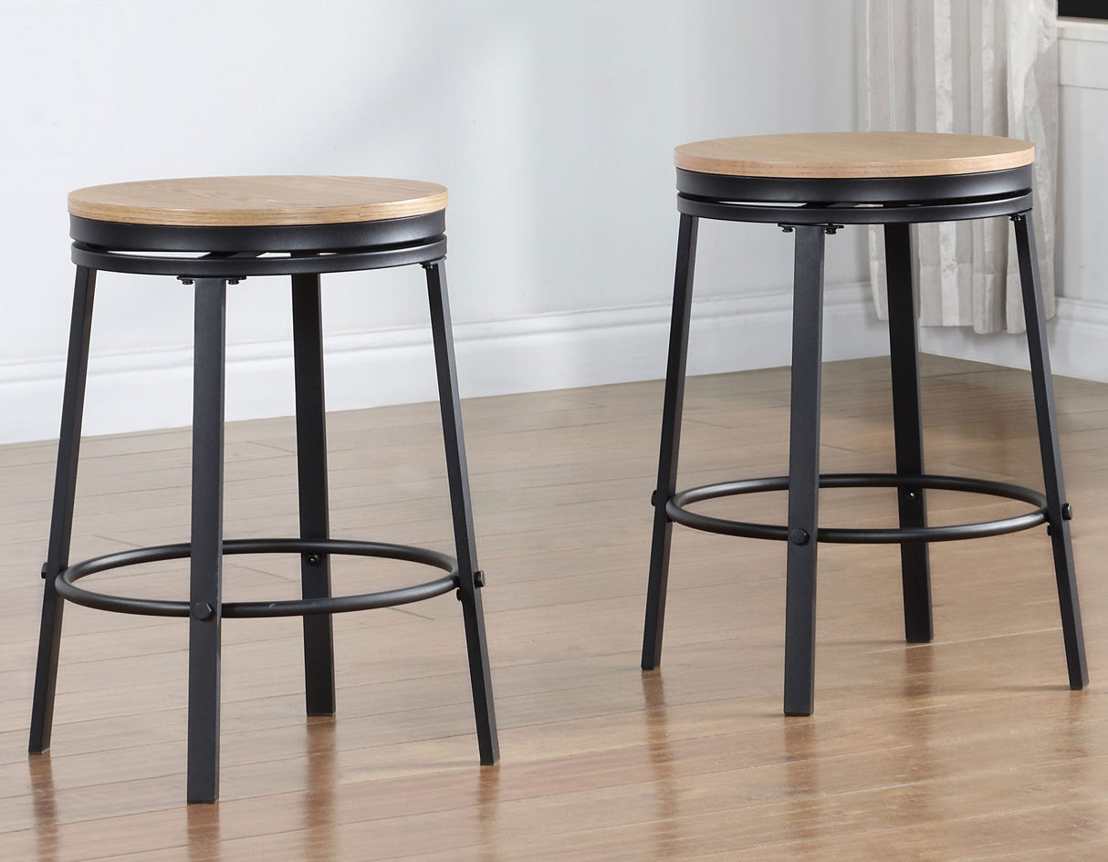 Magnolia Black/Light Sand Round Counter Height Dining Set by Steve Silver at Eve Furniture