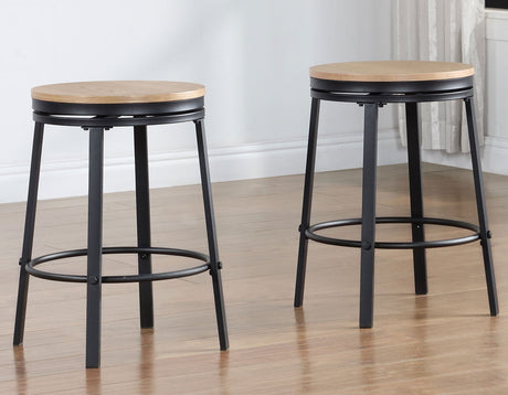 Magnolia Black/Light Sand Round Counter Height Dining Set by Steve Silver at Eve Furniture