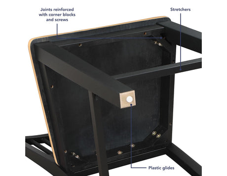 Magnolia Black/Natural Counter Height Dining Set by Steve Silver at Eve Furniture