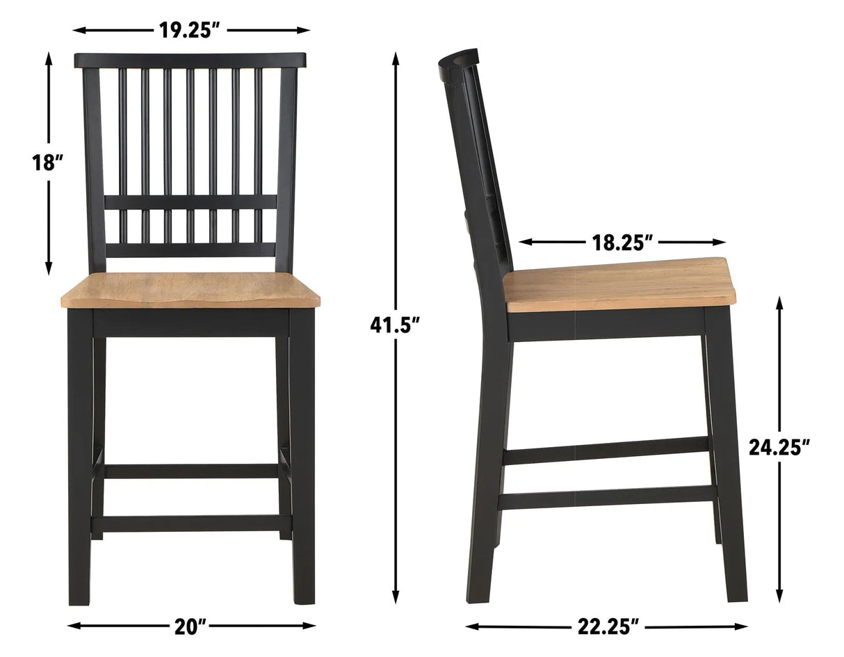 Magnolia Black/Natural Counter Height Dining Set by Steve Silver at Eve Furniture