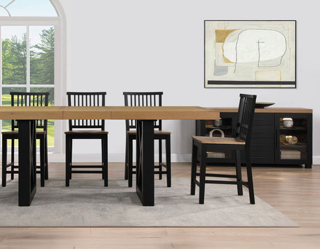 Magnolia Black/Natural Counter Height Dining Set by Steve Silver at Eve Furniture