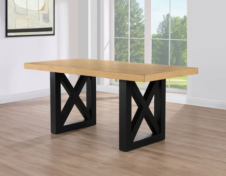 Magnolia Black/Natural Counter Height Dining Set by Steve Silver at Eve Furniture