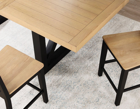 Magnolia Black/Natural Counter Height Dining Set by Steve Silver at Eve Furniture