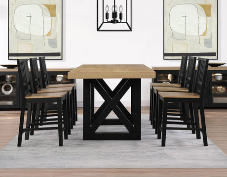 Magnolia Black/Natural Counter Height Dining Set by Steve Silver at Eve Furniture