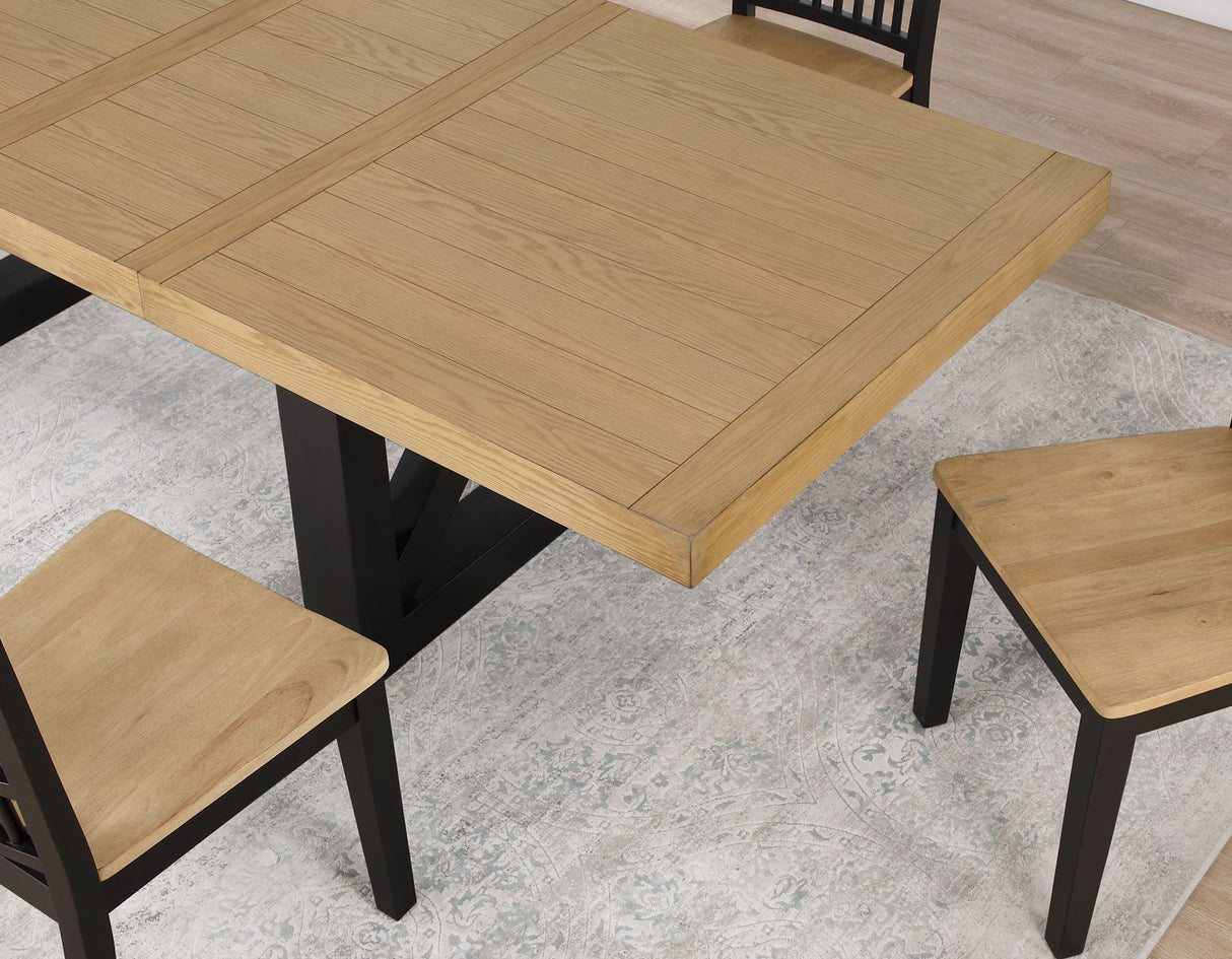 Magnolia Black/Natural Dining Room Set by Steve Silver at Eve Furniture