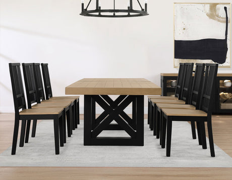 Magnolia Black/Natural Dining Room Set by Steve Silver at Eve Furniture