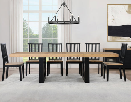 Magnolia Black/Natural Dining Room Set by Steve Silver at Eve Furniture