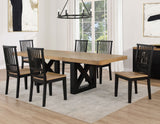 Magnolia Black/Natural Dining Room Set by Steve Silver at Eve Furniture