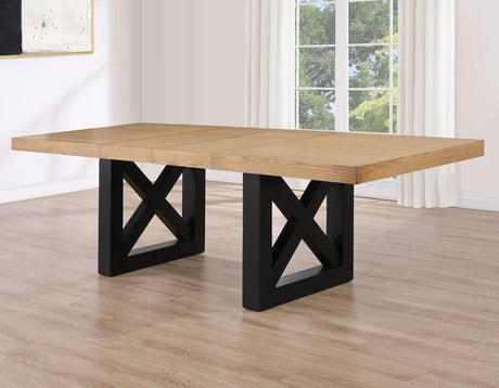 Magnolia Black/Natural Dining Room Set by Steve Silver at Eve Furniture