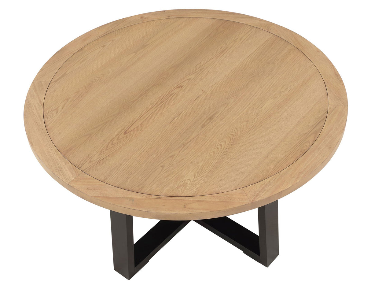 Magnolia Black/Sand Round Dining Room Set by Steve Silver at Eve Furniture