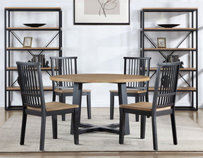 Magnolia Black/Sand Round Dining Room Set by Steve Silver at Eve Furniture