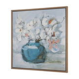 Magnolia Bouquet by Mercana Studio a Hand Embellished Textured Framed Canvas by Mercana at Eve Furniture