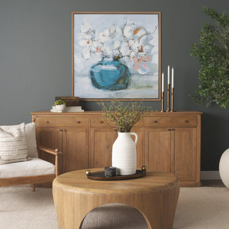 Magnolia Bouquet by Mercana Studio a Hand Embellished Textured Framed Canvas by Mercana at Eve Furniture