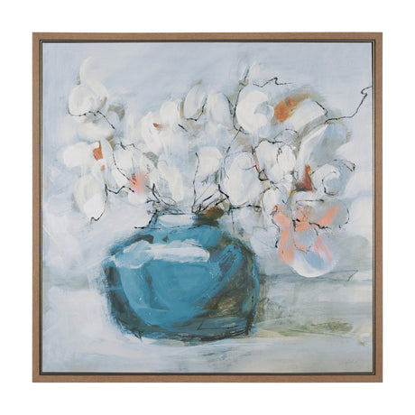 Magnolia Bouquet by Mercana Studio a Hand Embellished Textured Framed Canvas by Mercana at Eve Furniture