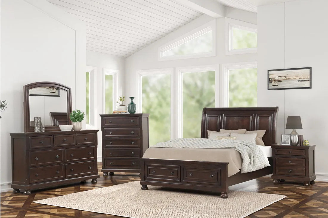 Magnolia Brown Platform Bedroom Set by Happy Homes at Eve Furniture