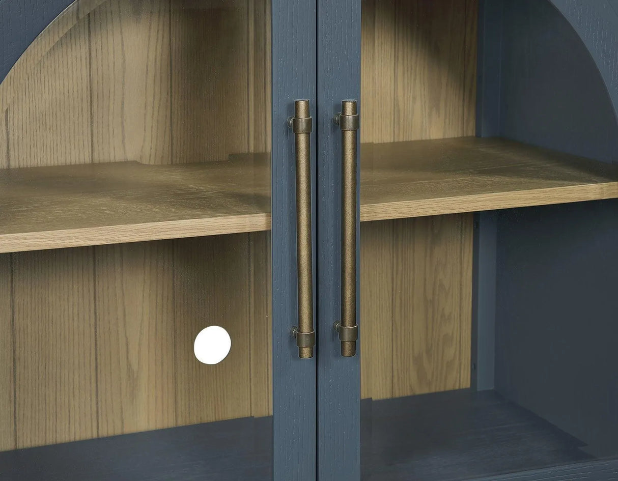 Magnolia Cathedral Doored Server, Dusty Blue Finish by Steve Silver at Eve Furniture