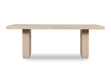 Magnolia Daffodil Double Pedestal Wooden Dining Table by Modus Furniture at Eve Furniture