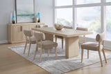 Magnolia Daffodil Double Pedestal Wooden Dining Table by Modus Furniture at Eve Furniture