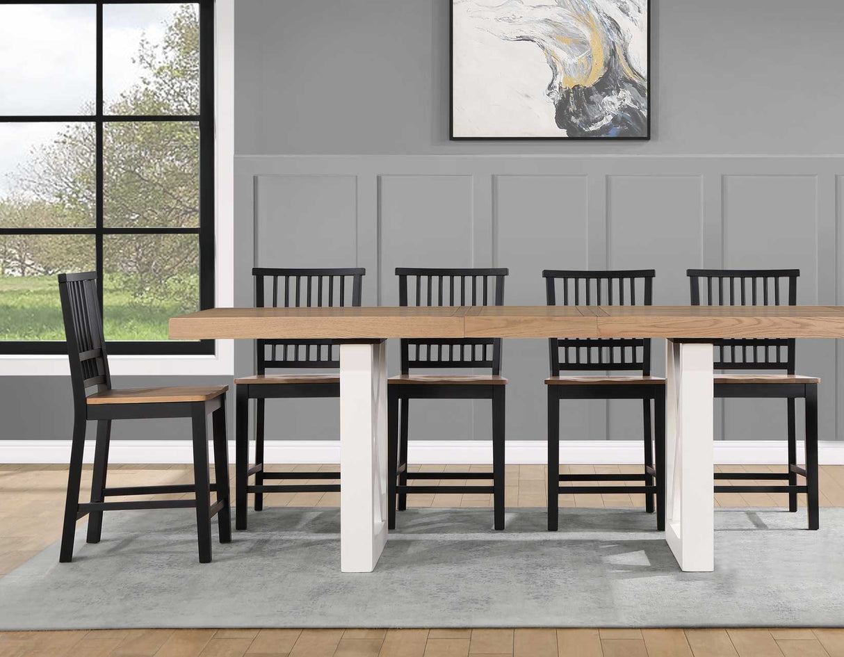 Magnolia Ebony/Natural Counter Height Dining Set by Steve Silver at Eve Furniture