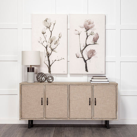Magnolia I by Gabrielle Campbell a Hand Embellished Textured Canvas by Mercana at Eve Furniture