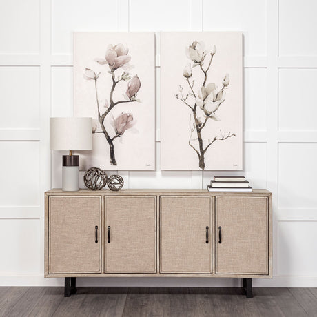 Magnolia II by Gabrielle Campbell a Hand Embellished Textured Canvas by Mercana at Eve Furniture