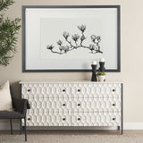 Magnolia II by Mercana Studio a Hand Embellished Textured Framed Art Print Matted under Glass by Mercana at Eve Furniture