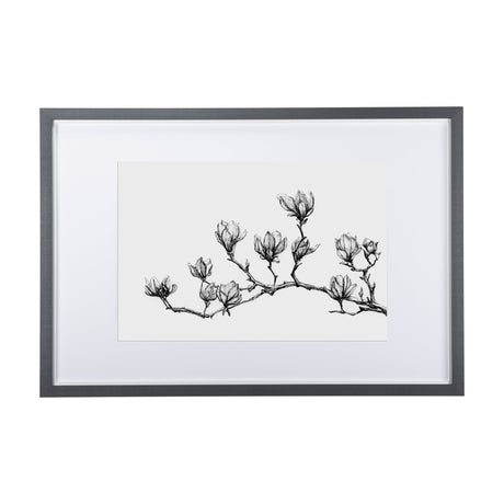 Magnolia II by Mercana Studio a Hand Embellished Textured Framed Art Print Matted under Glass by Mercana at Eve Furniture