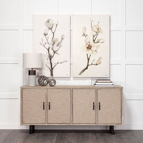 Magnolia III by Gabrielle Campbell a Hand Embellished Textured Canvas by Mercana at Eve Furniture