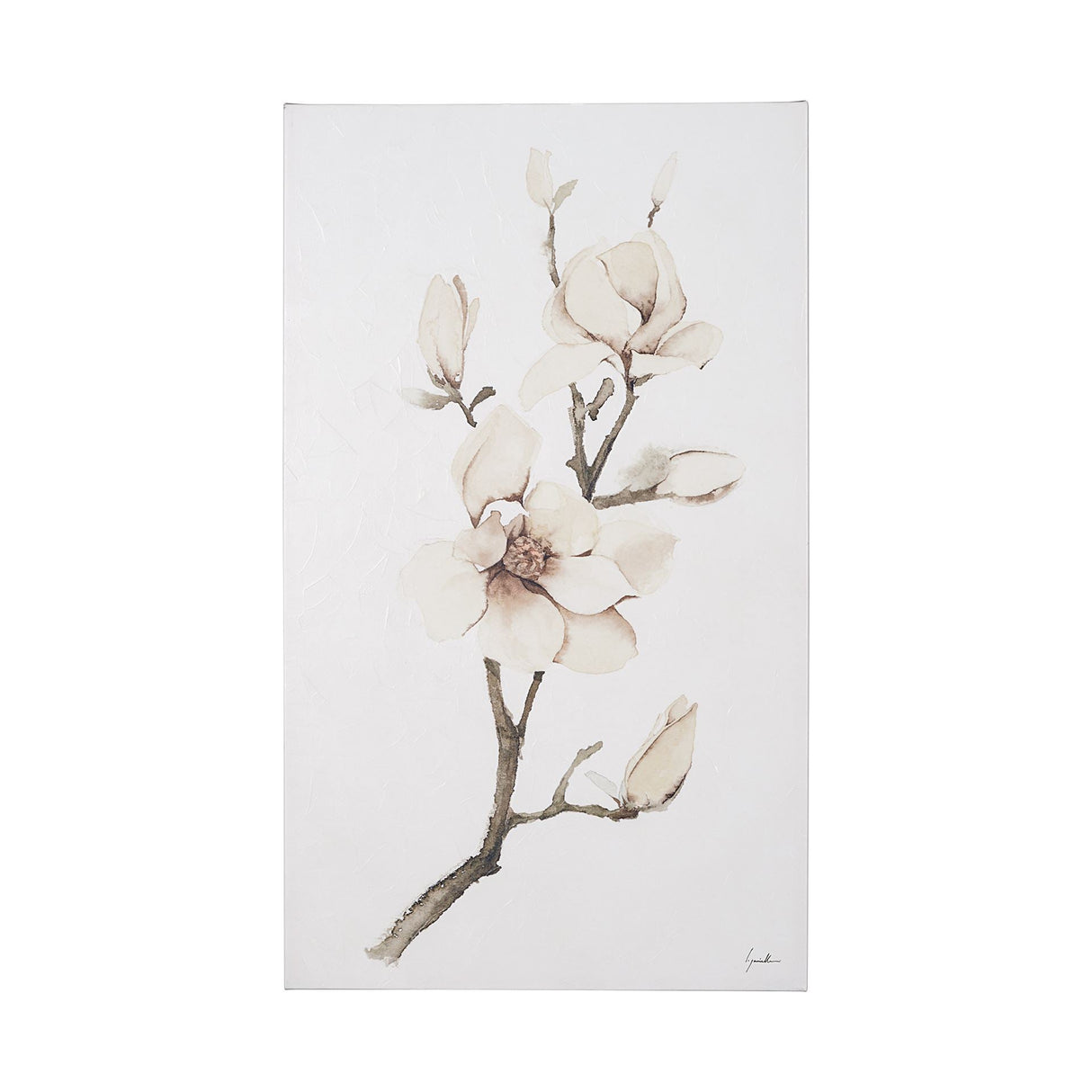 Magnolia III by Gabrielle Campbell a Hand Embellished Textured Canvas by Mercana at Eve Furniture