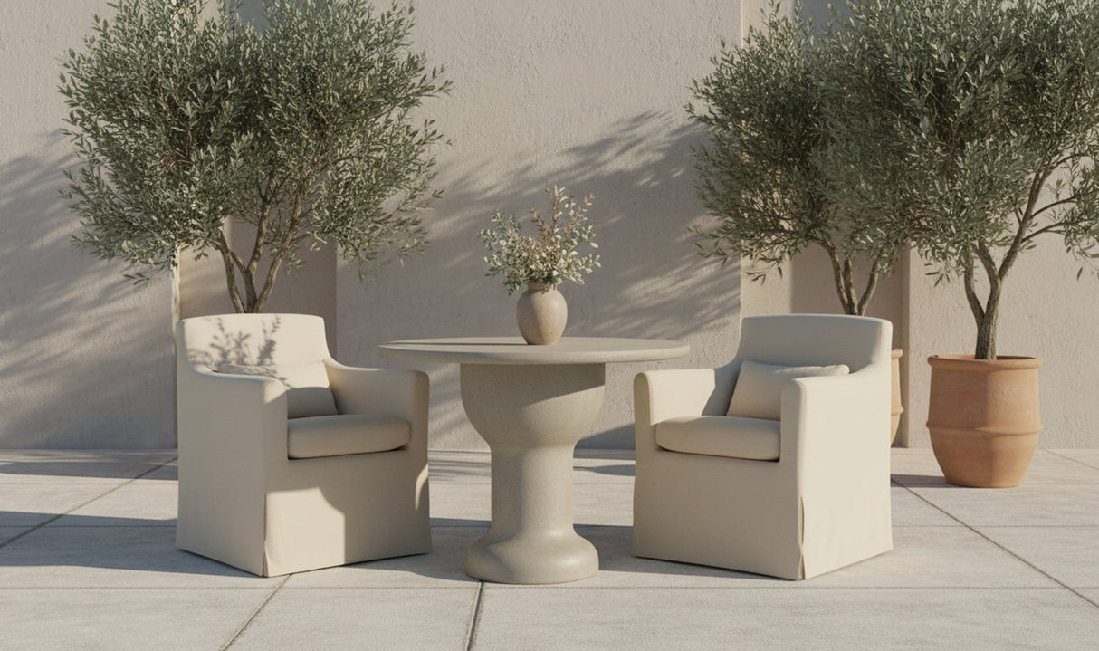 Magnolia Outdoor Café Table Cream by Moe's Home at Eve Furniture