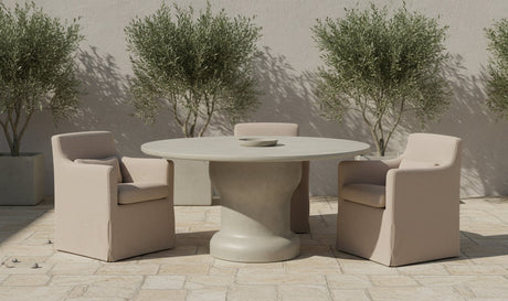 Magnolia Outdoor Dining Table Cream by Moe's Home at Eve Furniture