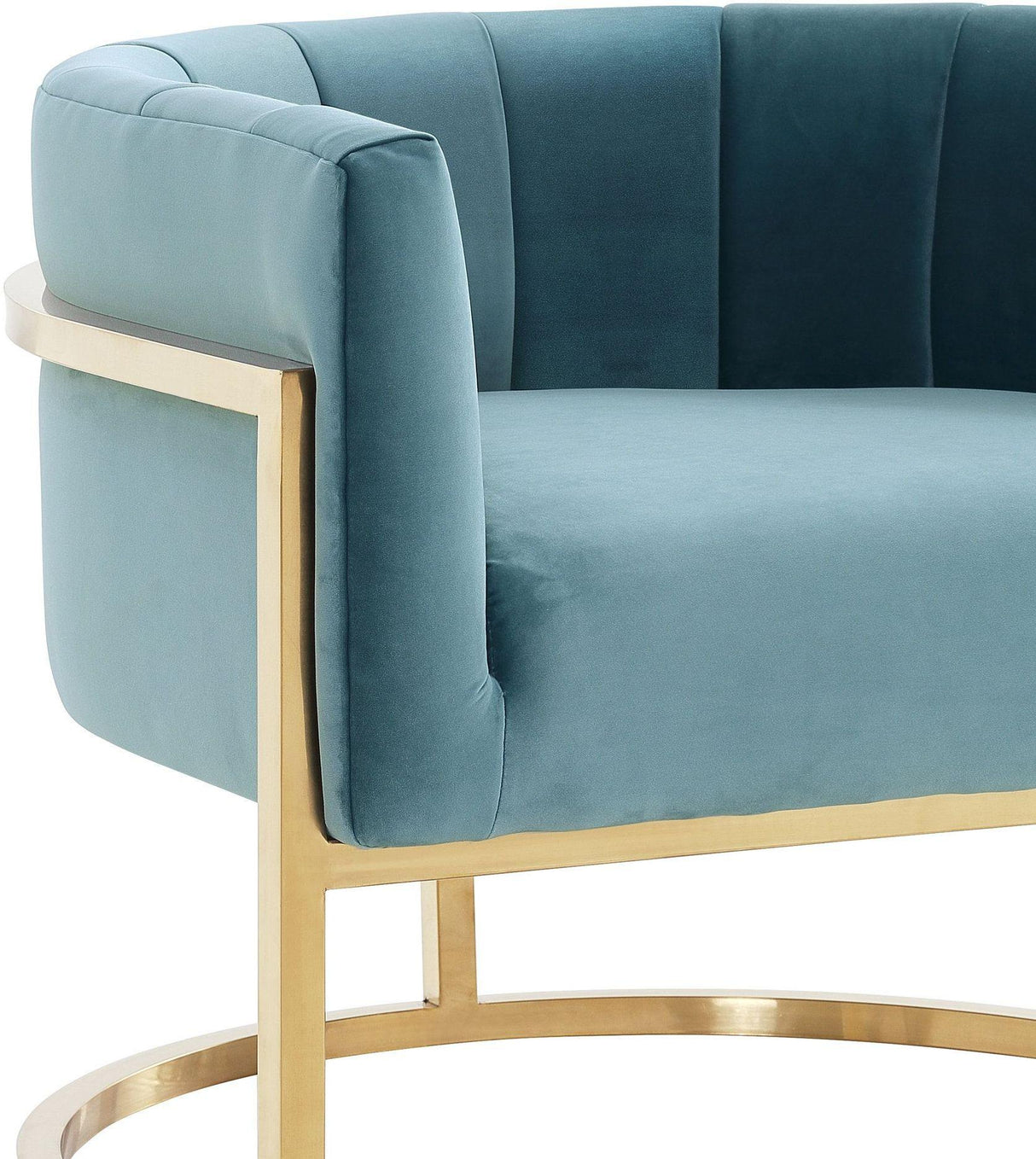 Magnolia Velvet Accent Chair with Gold Base by TOV Furniture at Eve Furniture