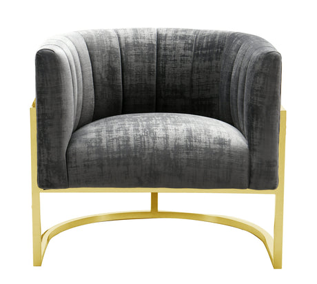 Magnolia Velvet Accent Chair with Gold Base by TOV Furniture at Eve Furniture